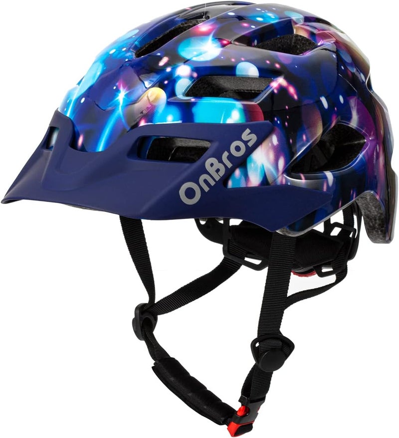 OnBros Kids Bike Helmet - Bike Helmets for 5-14 Boys or Girls with Visor, Children Bicycle Helmet for Skateboard Mountain Scooter Road Cycling, Lightweight and Adjustable 50-57CM - Image 1